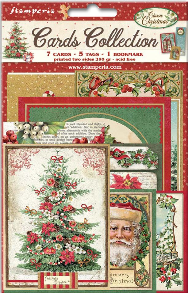NEW Stamperia Classic Christmas Cards Collection (SBCARD45) 