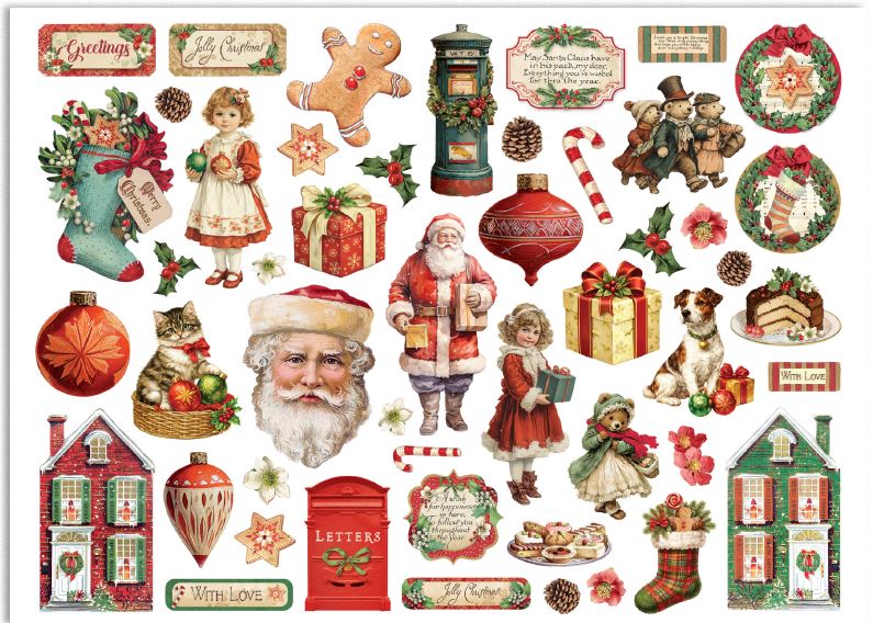 NEW Stamperia Classic Christmas Die Cuts Assorted