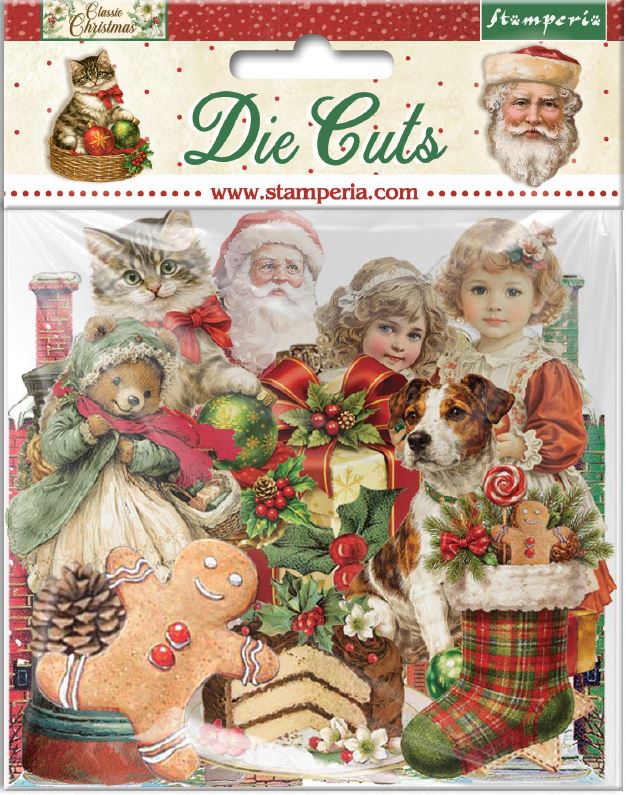 NEW Stamperia Classic Christmas Die Cuts Assorted