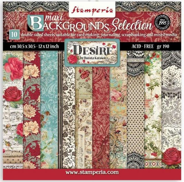 Stamperia 12x12 Paper Packs - DESIRE BACKGROUNDS