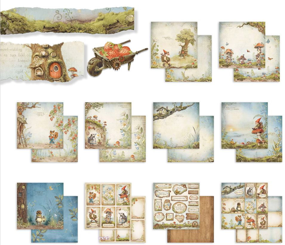 Stamperia Hidden Grove  12x12 Inch Paper Pack 