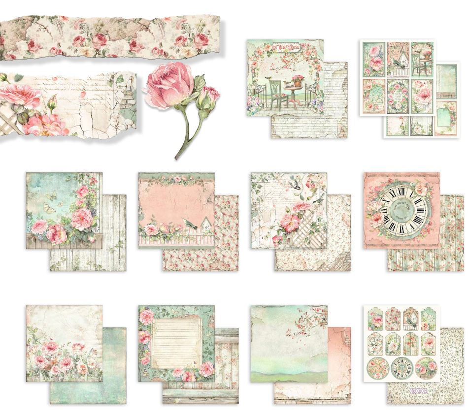 Stamperia 12x12 Paper Pads - House of Roses