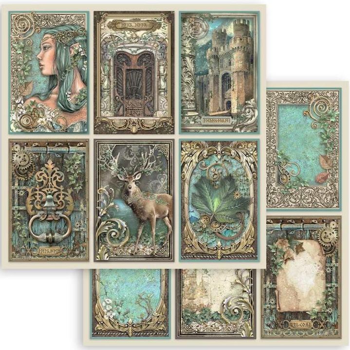 Stamperia Magic Forest  Double-Sided Paper -Cards SBB919