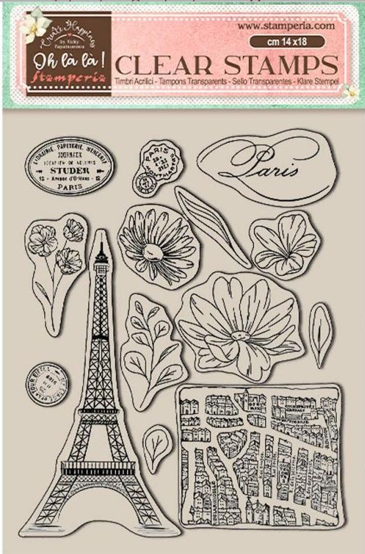 Stamperia Acrylic stamp  - Create Happiness Oh l l Tour Eiffel WTK174