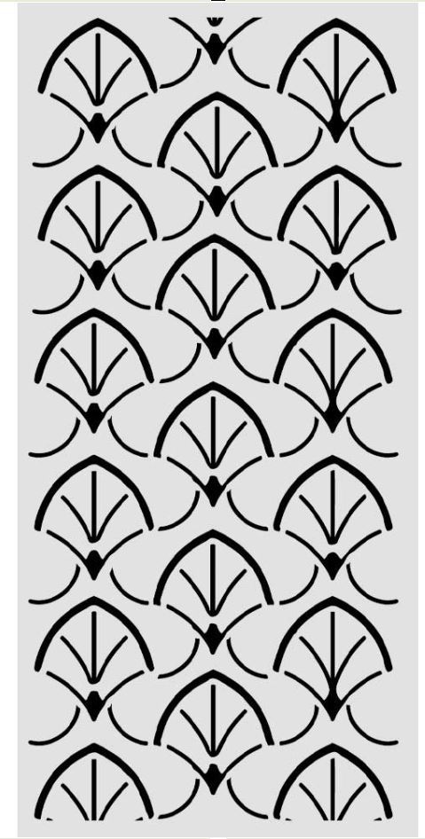 Stamperia Oriental Garden Thick Stencils 12x25cm Borders (KSTDL167) 