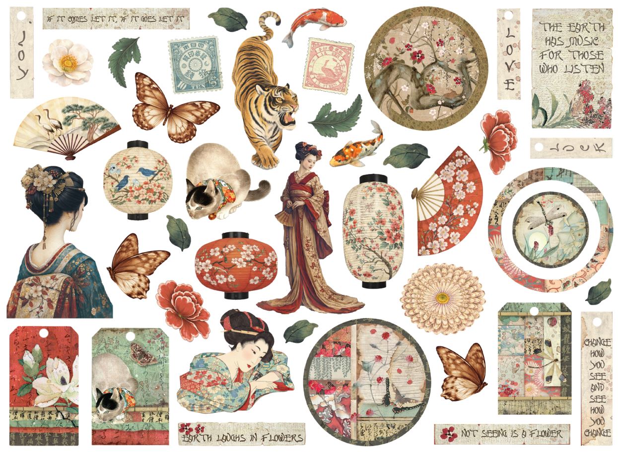 Stamperia Oriental Garden Die Cuts Assorted (DFLDC139) 