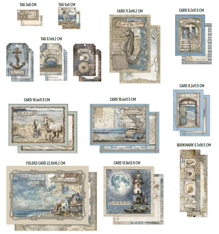 Stamperia Silent Sea Cards Collection