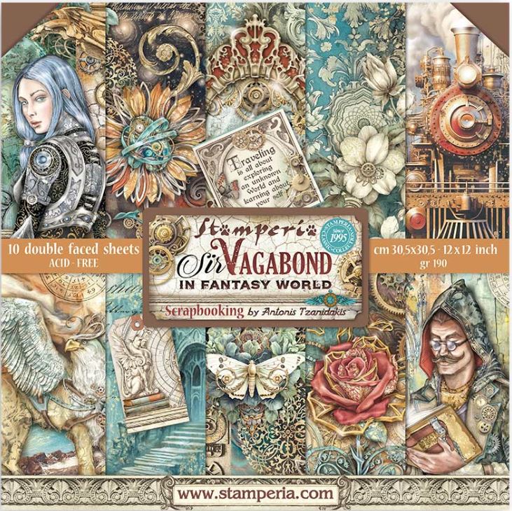 Stamperia Sir Vagabond in Fantasy World 12X12 Paper Pack
