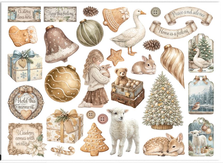 Stamperia White Christmas Die-Cuts