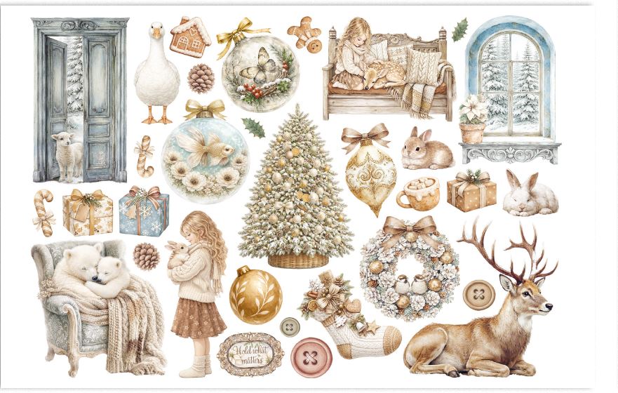 Stamperia White Christmas Ephemera