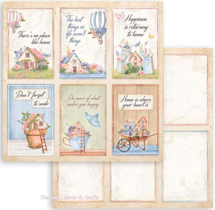 Stamperia Create Happiness Welcome Home Double-Sided Paper - 6 CARDS SBB914