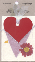 Heart Pocket Tag in Red  