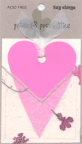 Heart Pocket Tag in Pink 
