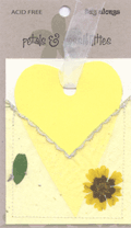 Heart Pocket Tag in Yellow 