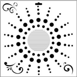 Crafters Workshop Doodling Templates - Dot Burst (87)