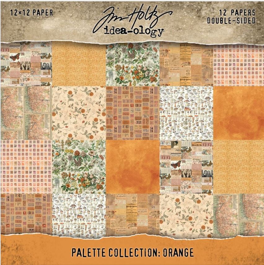 Tim Holtz idea-ology Palette Collection 12x12 Inch Orange (TH94457)