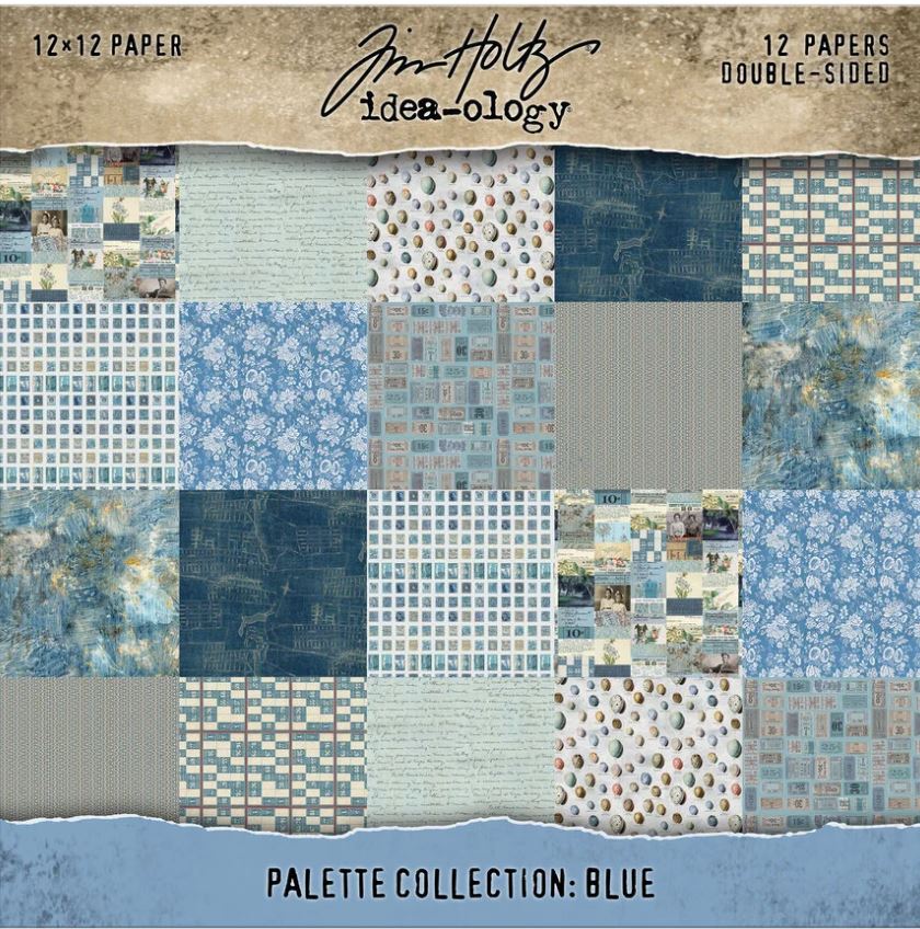 Tim Holtz idea-ology Palette Collection 12x12 Inch Blue (TH94463)