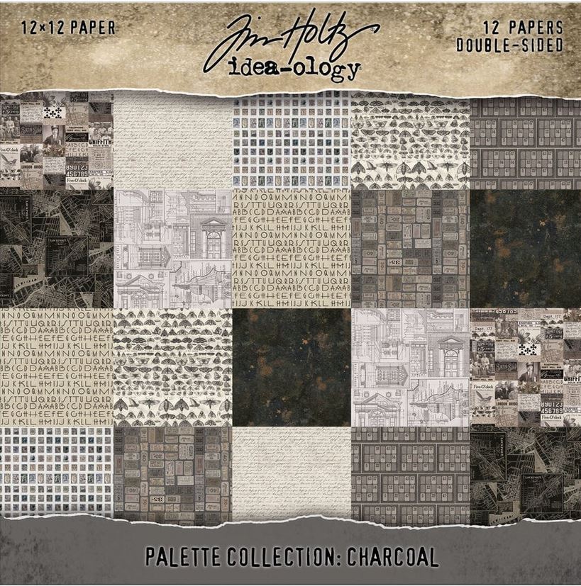 Tim Holtz idea-ology Palette Collection 12x12 Inch CHARCOAL