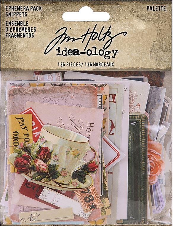 Tim Holtz idea-ology Palette Ephemera Snippets (136pcs) (TH94485)