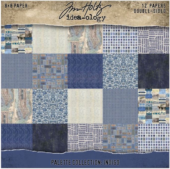 Tim Holtz idea-ology Palette Collection 8x8 Inch Indigo (TH94476)