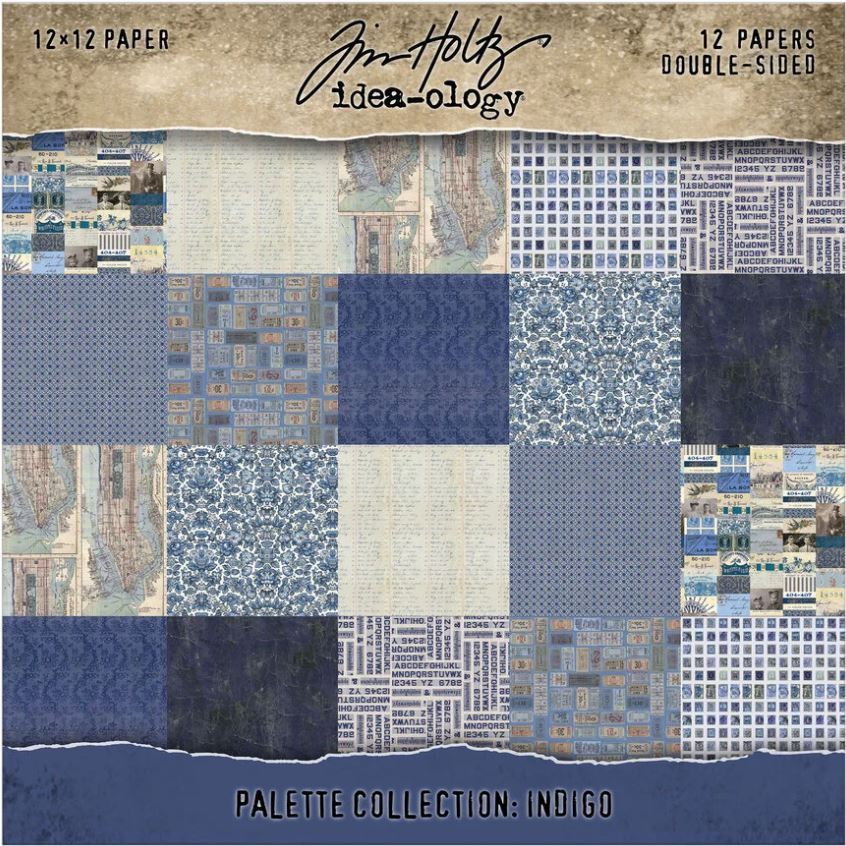 Tim Holtz idea-ology Palette Collection 12x12 Inch Indigo (TH94462) 
