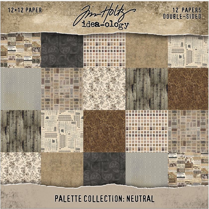 Tim Holtz idea-ology Palette Collection 12x12 Inch Neutral (TH94459)