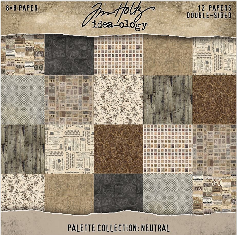 Tim Holtz idea-ology Palette Collection 8x8 Inch Neutral (TH94473)