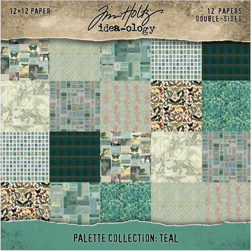 Tim Holtz idea-ology Palette Collection 12x12 Inch Teal (TH94461)