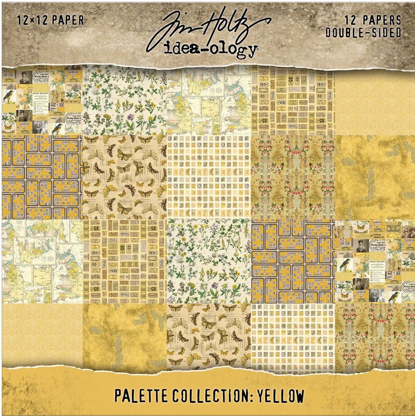 Tim Holtz idea-ology Palette Collection 12x12 Inch Yellow (TH94458)