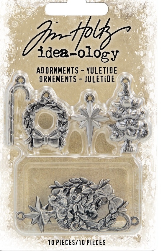 Tim Holtz Idea-Ology  Antique Nickel Yuletide Metal Adornments (TH94008)
