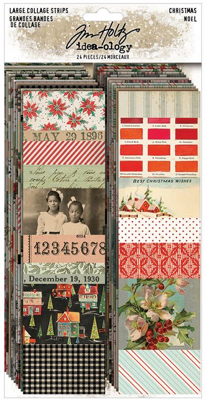 Idea-ology Tim Holtz Large Collage Strips Christmas 2025 (TH94410)