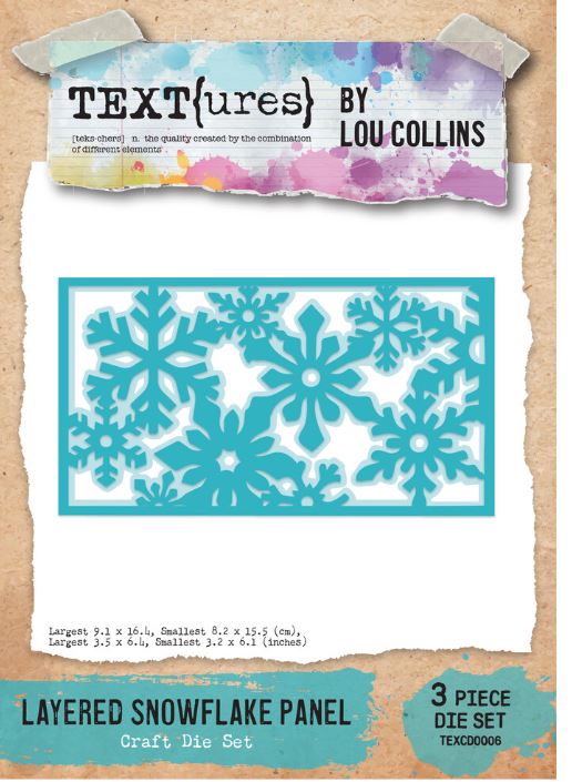 TEXTures Winter in Bloom Craft Die Set Layered Snowflake Panel (006) 