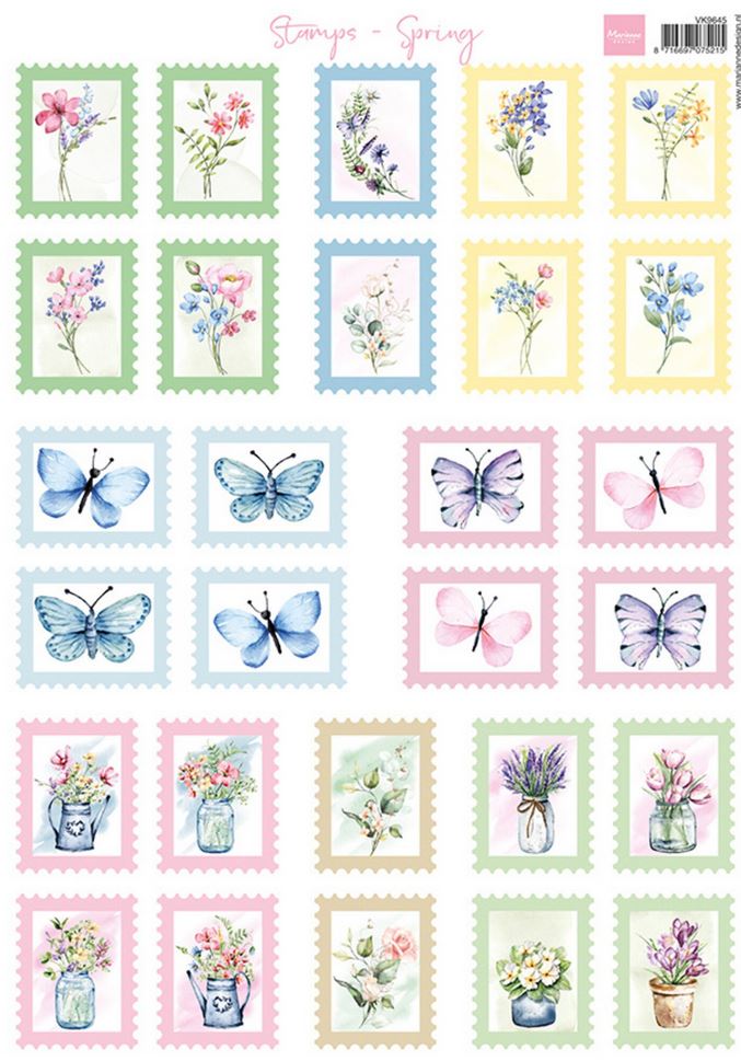 Marianne Design Decoupage Sheet A4 Flowers (VK9645)(03-26)