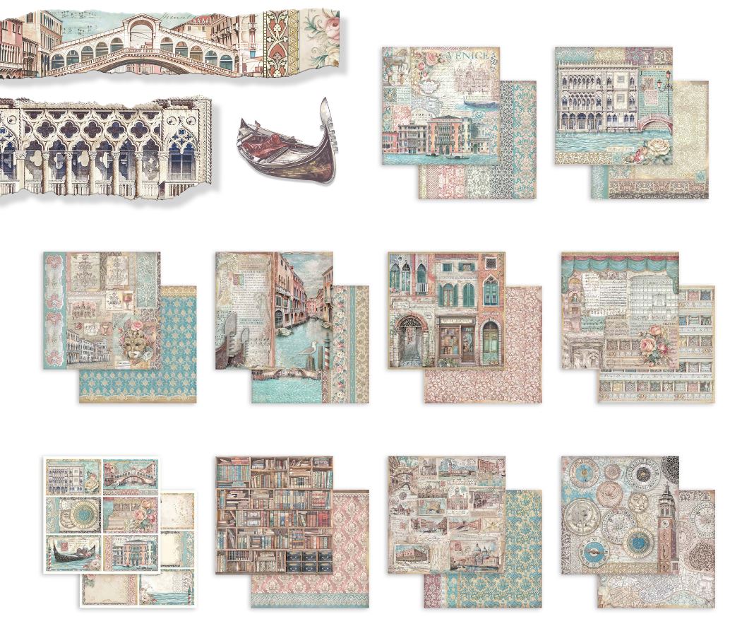 Stamperia Venice City of Art 12x12 Paper Pack