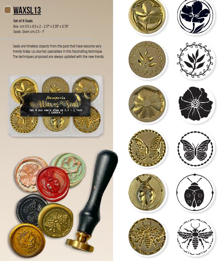 Stamperia All Around Wax and Seals Garden (6 seals)