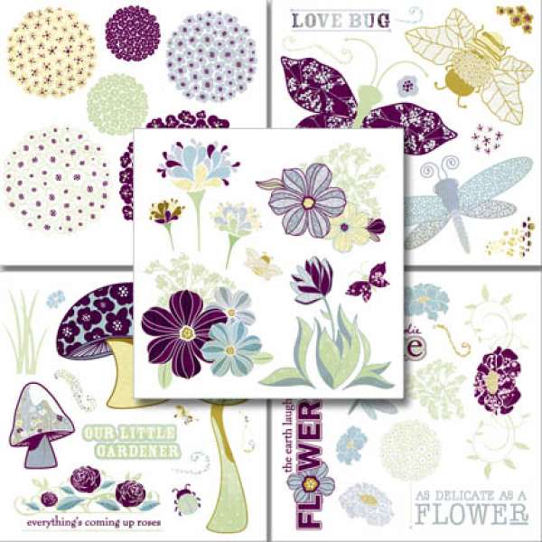 Basic Grey Wisteria Olio Rub-On Book