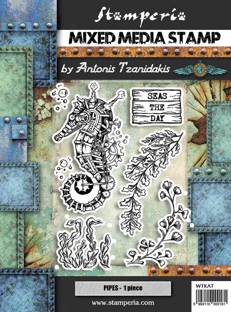 Stamperia Mixed Media Stamps - Seahorse (WTKAT11)