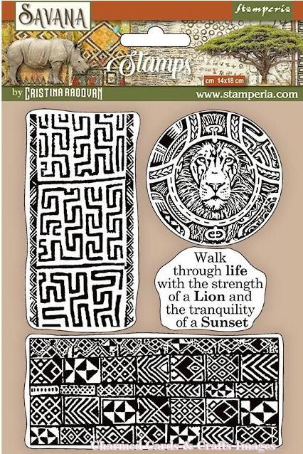 Stamperia Natural Rubber Stamp -  Savana -  Ethical Borders WTKCC209 