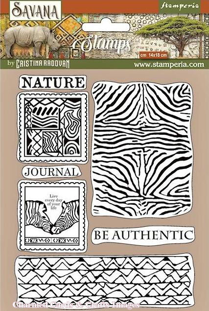 Stamperia Natural Rubber Stamp -  Savana -  Zebra Texture WTKCC211