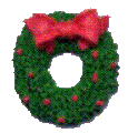 3D Handpainted Buttons - Christmas Wreath