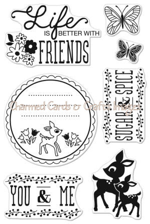 Basic Grey Mint Julep Hero Arts Clear Cling Stamp You & Me