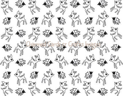 Basic Grey Mint Julep Hero Arts Rubber Cling Stamp Tiny Deer Background