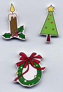 Handmade Wooden Xmas - Wreath/Tree/Candle (XHB-6)