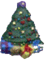 3D Handpainted Buttons - Christmas Tree