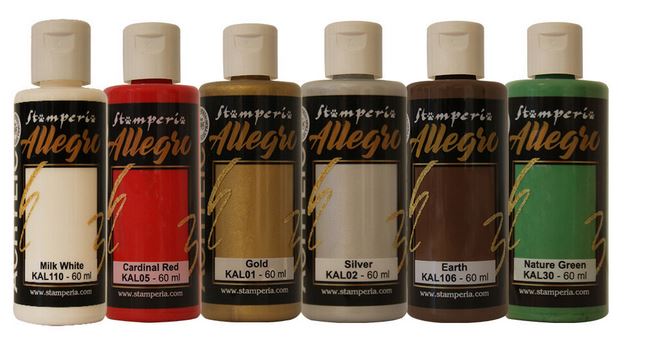 Stamperia Christmas Allegro Paint Kit (6pcs) (KALKIT40)