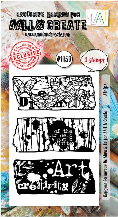 Aall and Create Stamp Set A8 Stripz (AALL-TP-1159)
