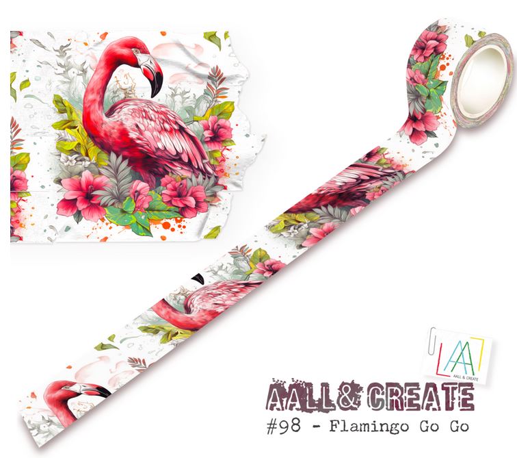 Aall and Create Washi Tape - Flamingo Go Go (AALL-MT-098)