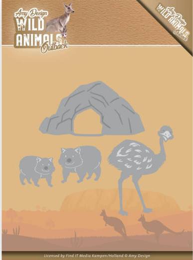 Amy Design Wild Animals Outback Craft Dies - EMU AND WOMBAT (ADD10207)