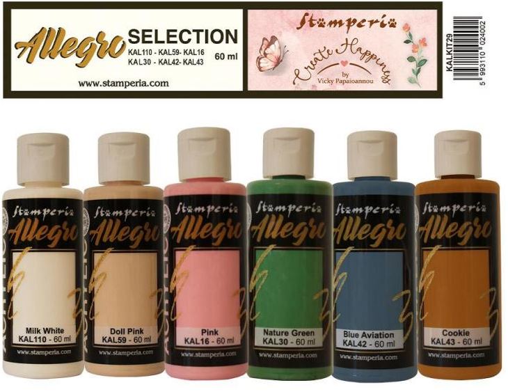 PRE-ORDER: Stamperia  Create Happiness Allegro Paint Set 