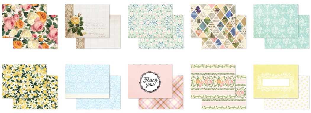 Bo Bunny (American Crafts) BRIGHTON Boxed Cards (80pcs)
